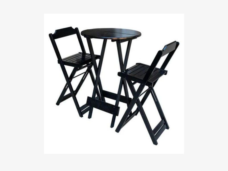 CONJUNTO DOBRAVEL BISTRO PRETO